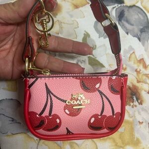 Adorable Coach Pink Cherry Mini Bagcharm
